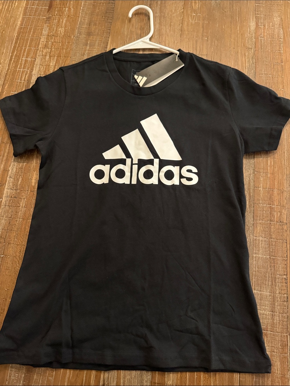 adidas Logo womens Short Sleeve Tee in Black & White